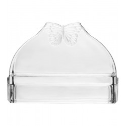 Porta 13cm X 4,4cm X 9cm  Guardanapos De Vidro Butterfly